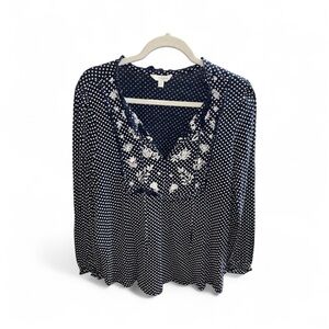 Lucky Brand Blue and White Patterned Shirt